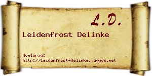 Leidenfrost Delinke névjegykártya